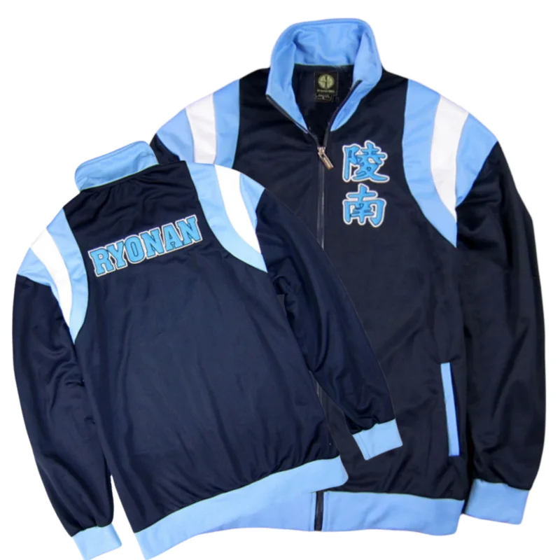 Anime Slam Dunk Ryonan Giacca Aspetto Jersey Uozumi Ikegami Kashino Sendoh Uekusa Fukuda Basket Outcoat Cosplay Zipper