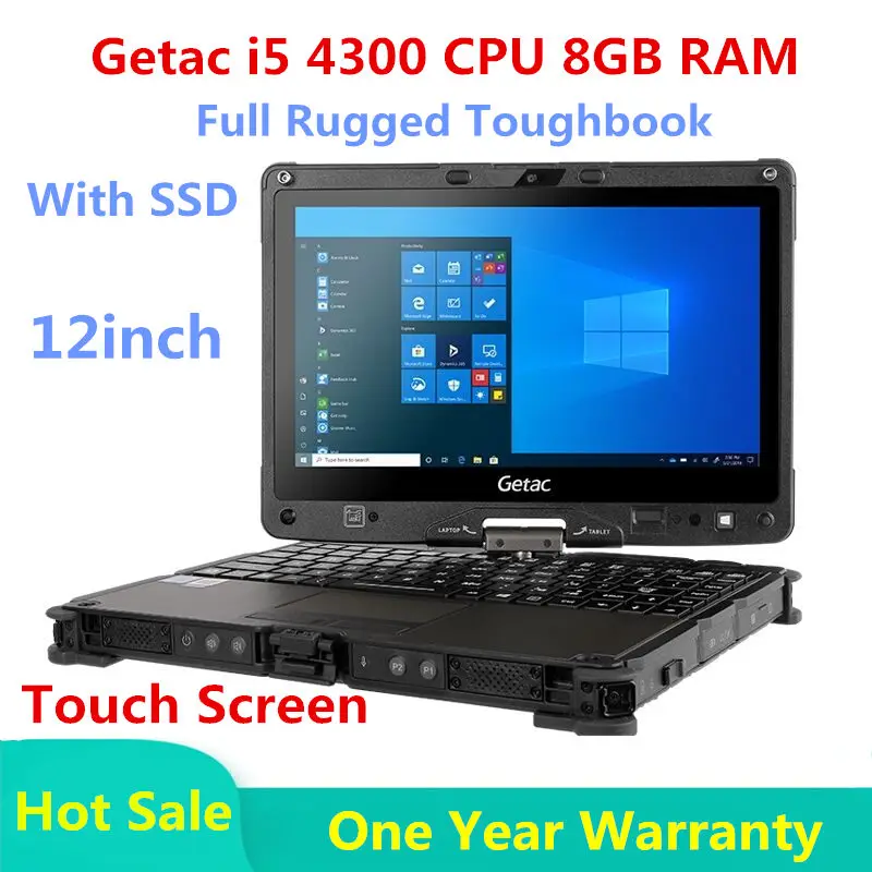 Computer Portatile Usato Getac V110 I5 4300U 4G/8G Caricabatteria Per Tablet Pc Con Schermo Duro Per Strumento Diagnostico Software Di Riparazione Aut