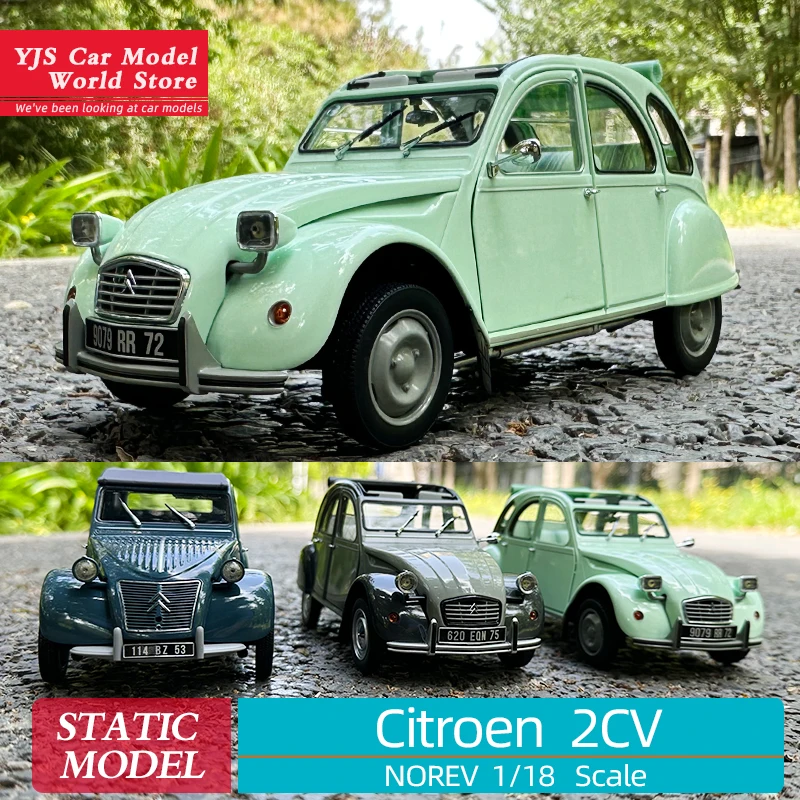 Norev 1/18 Citroen 2Cv Classic Car Alloy Full Open Car Model Display Collezione Regalo Per Amici E Parenti
