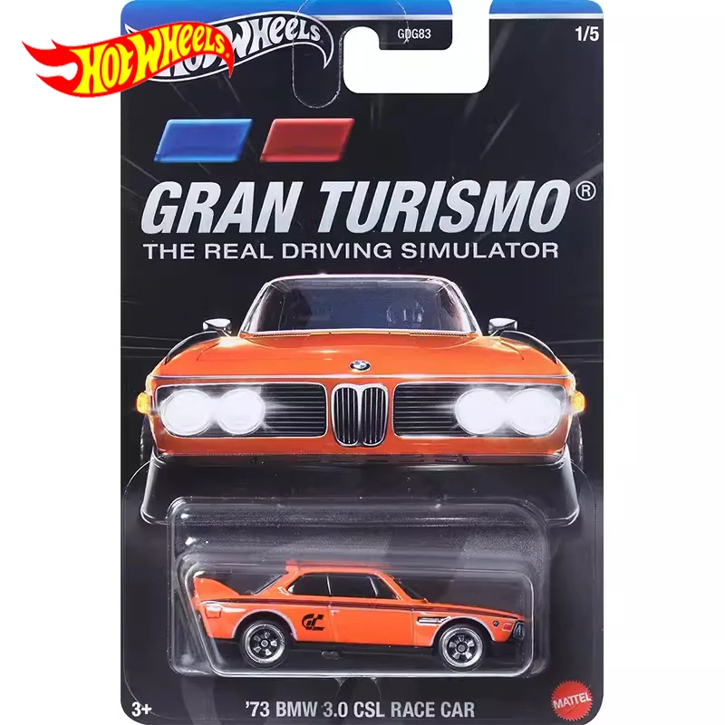 Original Hot Wheels Car Gran Turismo 73 Bmw 3.0 Csl Race Car Toys For Boys 1/64 Diecast Alloy Voiture Collection Regalo Di Compleanno