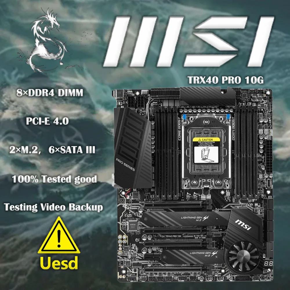 Supporto Per Scheda Madre Msi Trx40 Pro 10G Usato Ddr4 Supporto Standard Atx Da 128Gb Ryzen Threadripper
