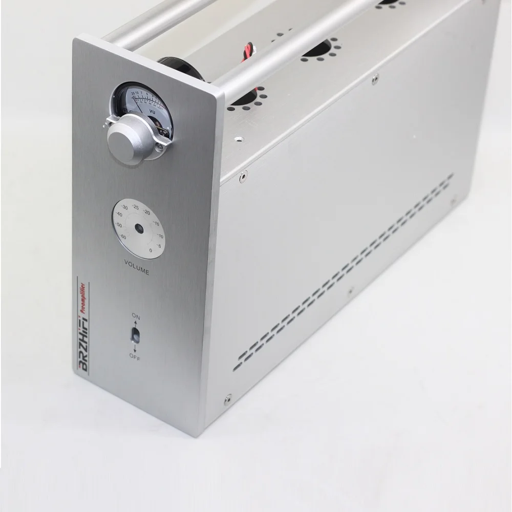 1 Paio Fai Da Te In Alluminio Anodizzato Preamplificatore Tubo Amplificatore Alloggiamento 300B Split Chassis Vu Meter Power Amp Cabinet Cuffie Music 
