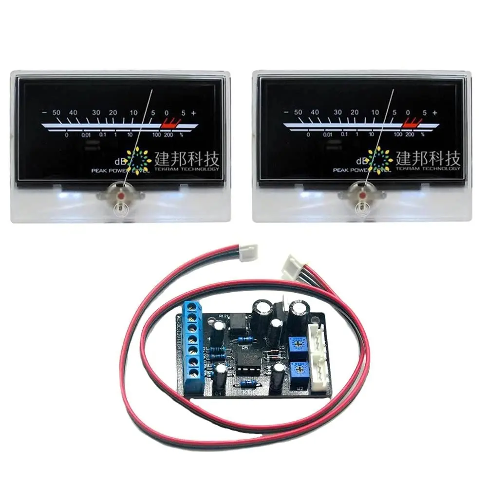 Una Coppia Di P-134 Post-Amplificatore Vu Meter Misuratore Di Livello Audio Volumedb Meter Retroilluminazione Della Testa Con 1 Pz Ta7318P Scheda Driv