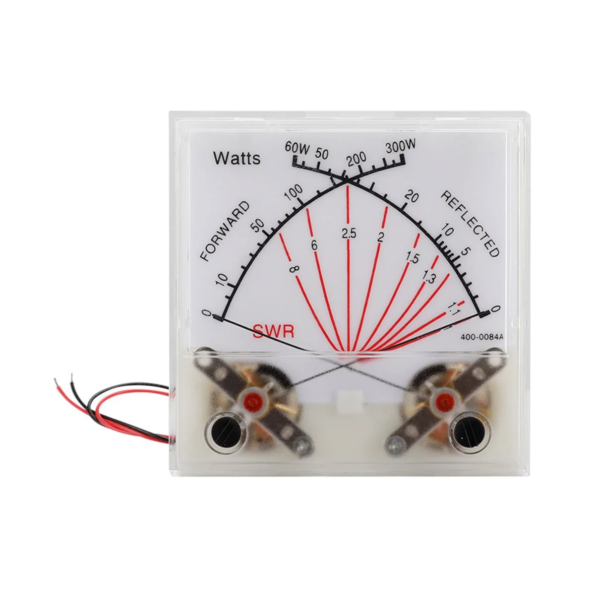 Trasmettitore Misuratore Di Potenza Vu Meter Head Radio Station Con Retroilluminazione Pmma Cover Swr Black Forward 300W Riflesso 60W