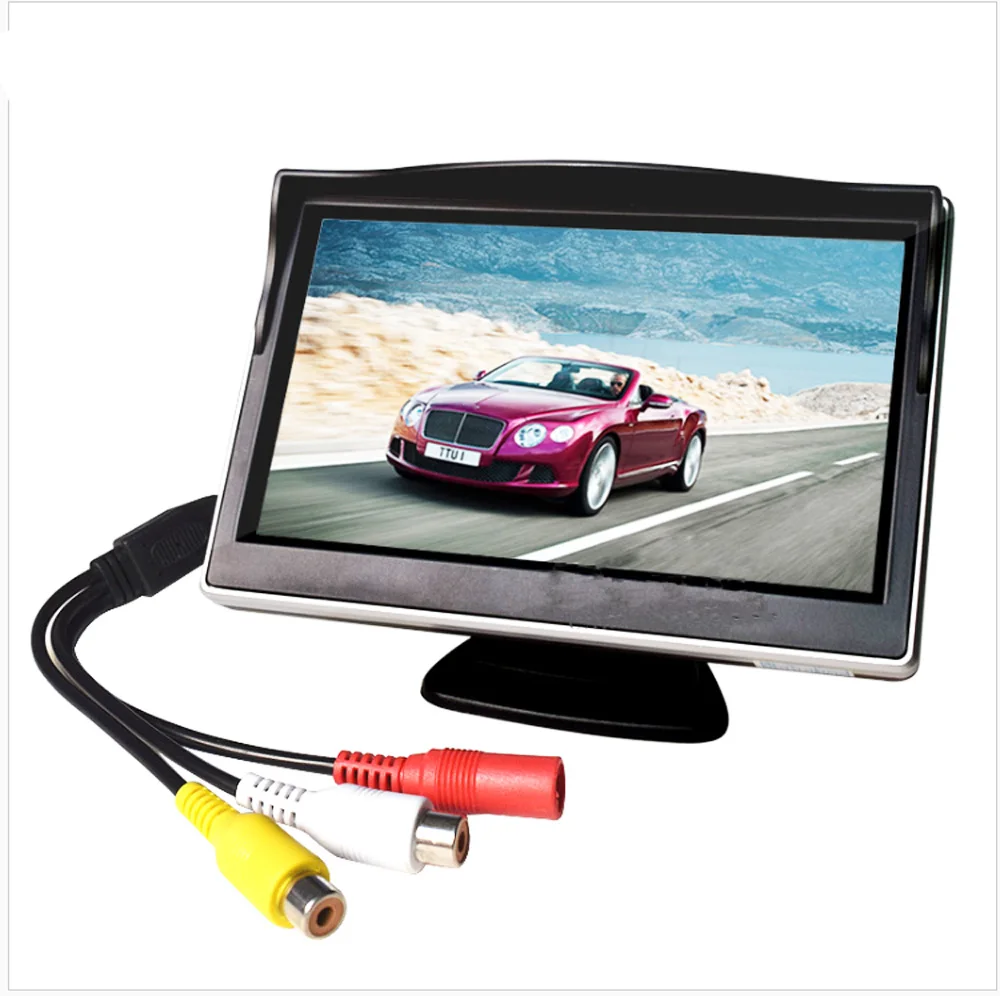 5 Pollici Auto Monitor Tft Lcd Hd Digitale A Colori Car Rear View Monitor Di Supporto Dvd/Macchina Fotografica/Digitale Tv Box