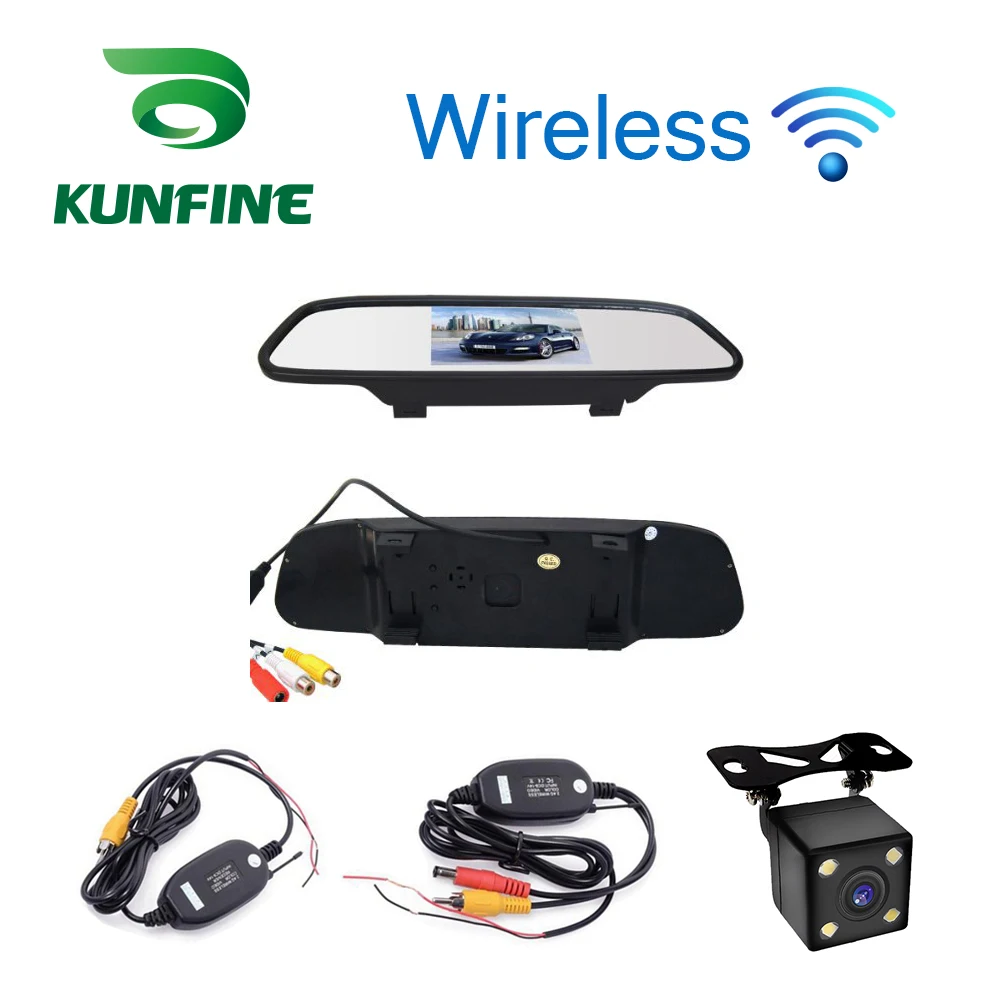 Car Styling 4.3 Pollici Car Rear View Mirror Car Monitor Di Visualizzazione Con Wifi Di Rearview D'Inversione Di Sostegno Della Macchina Fotografica A