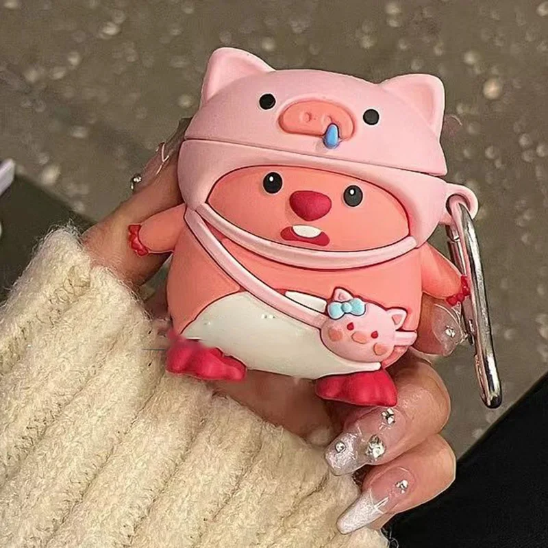 Cute Zanmang Loopy Airpods Case Pro 1 2 3 Generation Cartoon Anime Creative Kawaii Wireless Bluetooth Headphone Shell Girl Gifts