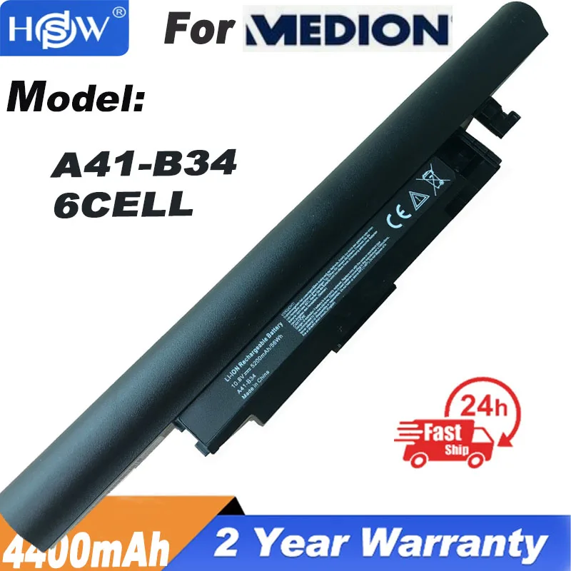 Batteria 10.8V 4400Mah 48Wh A41-B34 A32-B34 Per Medion Akoya S4209 S4211 S4213 S4214 S4215 S4216