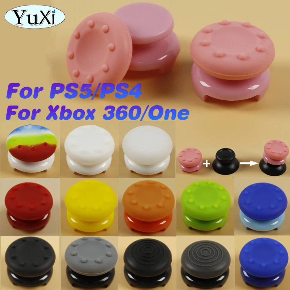 2 Pezzi Per Ps5 Ps4 Xbox One 360 Thumbstick Cover Cuffie Extender Intensificate Joystick Grip Cap Button Per Playstation 4 Xbox 360 Part