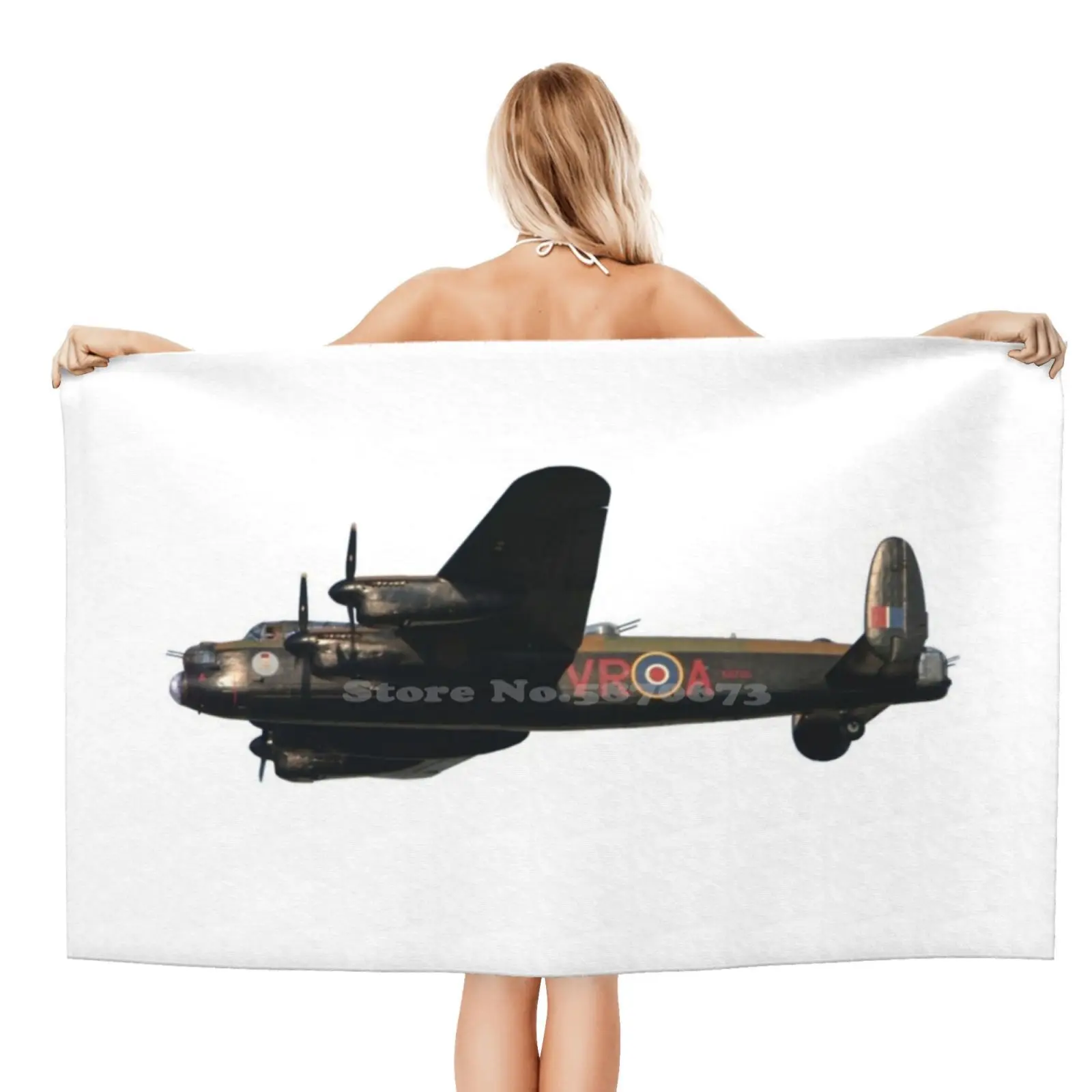 Bomber Di Temperatura, Avro, British, Raf, Union Jack, Ww11, Seconda Guerra Mondiale, Heavy Bomber 3D Print Asciugamano Sportivo Morbido Avro