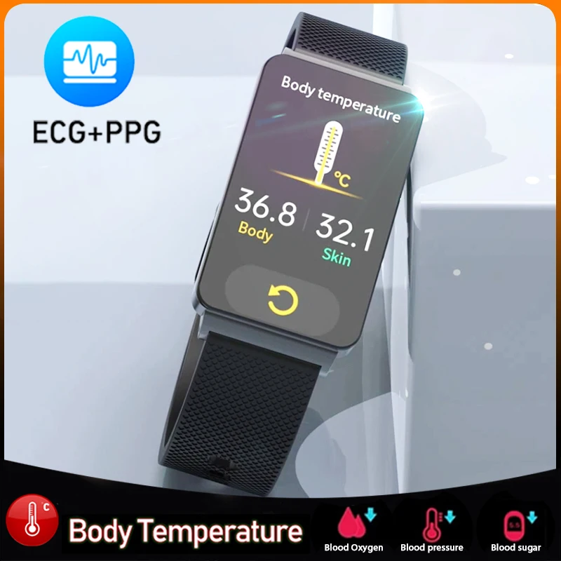 For Xiaomi Non-Invasive Blood Glucose Ecg Smart Watch Heart Rate 24-Hour Automatic Health Monitoring Fitness Bracelet Men Women