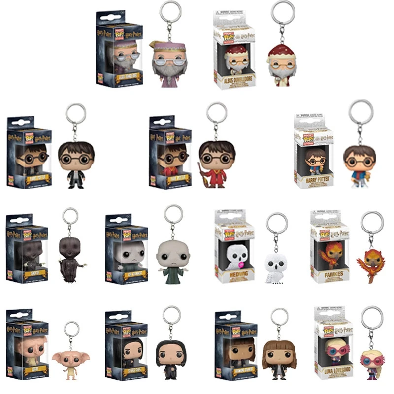Funko Nuovi Portachiavi Serie Periferica Portachiavi Albus Dumbledore Hermione Ron Jinny Weasley Action Figure Toys