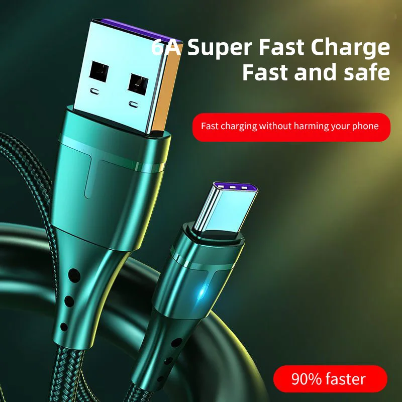 Cavo Usb Di Tipo C A Ricarica Super Veloce Da 120W Per Cavo Di Ricarica Per Telefono Huawei Mate 60 P40 Per Cavo Dati Xiaomi 13 12 13T Redmi Oneplus