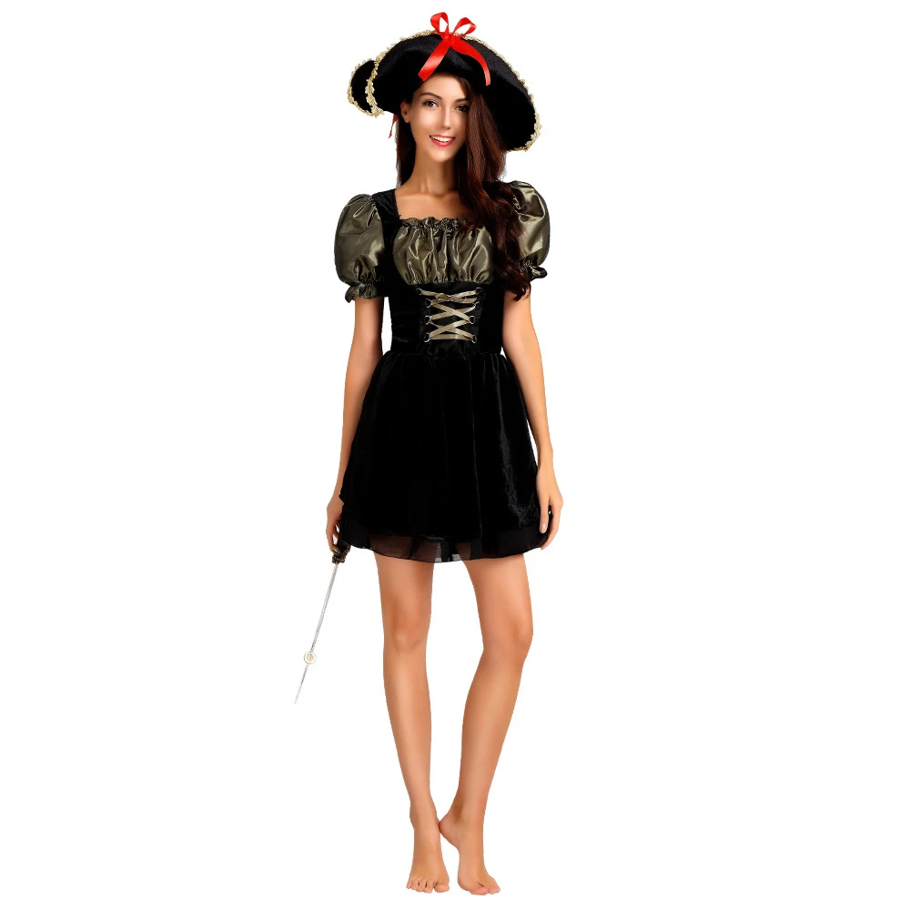 Cranio Sexy Costume Da Pirata Donna Adulto Halloween Costumi Di Carnevale Fantasia Fancy Dress Disfraz Mujer Adulta