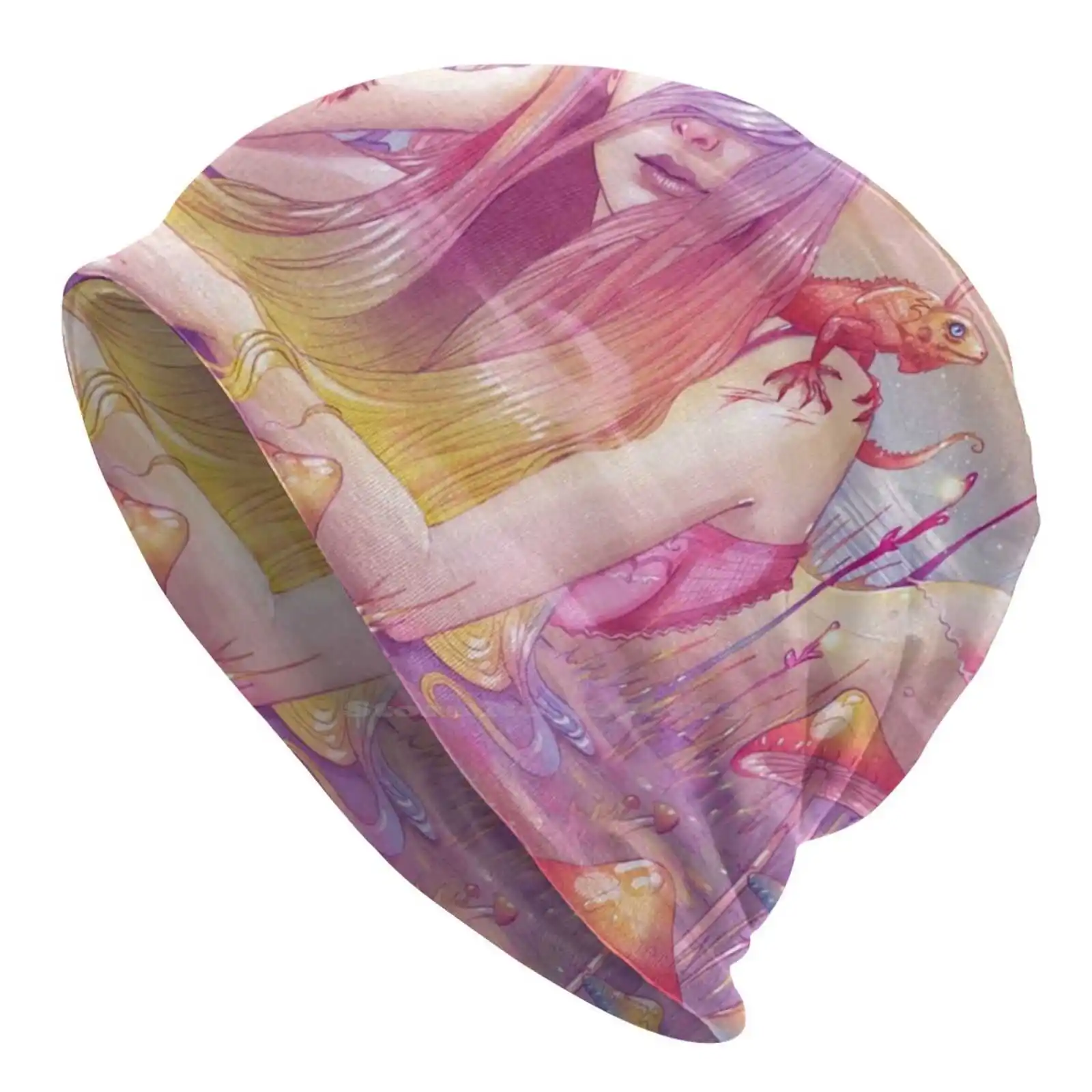 Cappello Lavorato A Maglia Da Sogno Berretto Caldo Berretti Da Esterno Estate Verano Estate Estate Lago Animali Ragazze Psichedelico Colori Divertenti