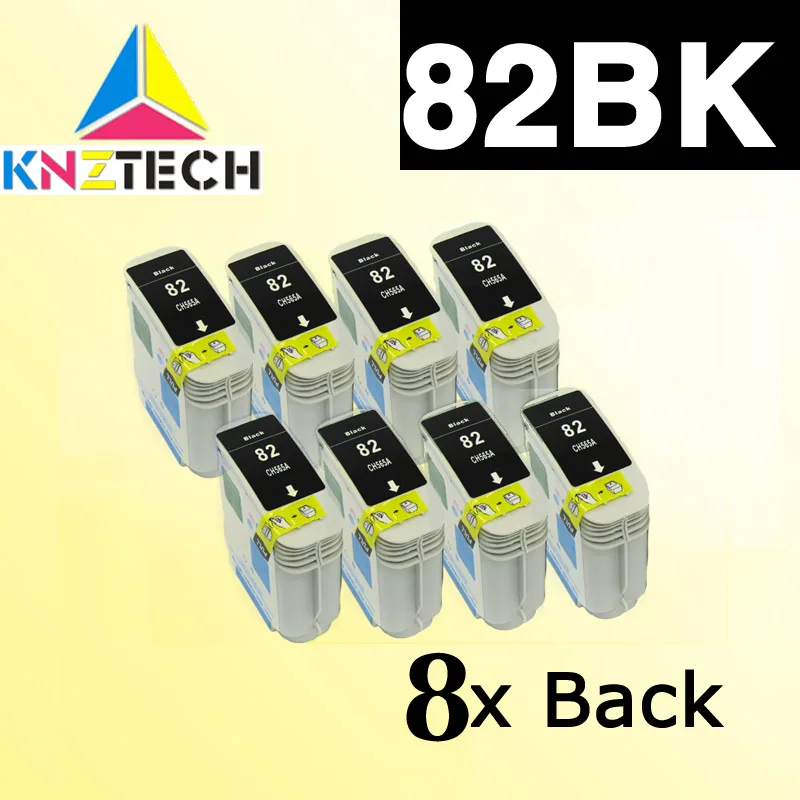 Nuova Cartuccia Di Inchiostro Compatibile All'Ingrosso 8Pcs Compatibile Per Hp82 Compatibile Per 82 Designjet 10Ps 20Ps 50Ps 500Ps 500