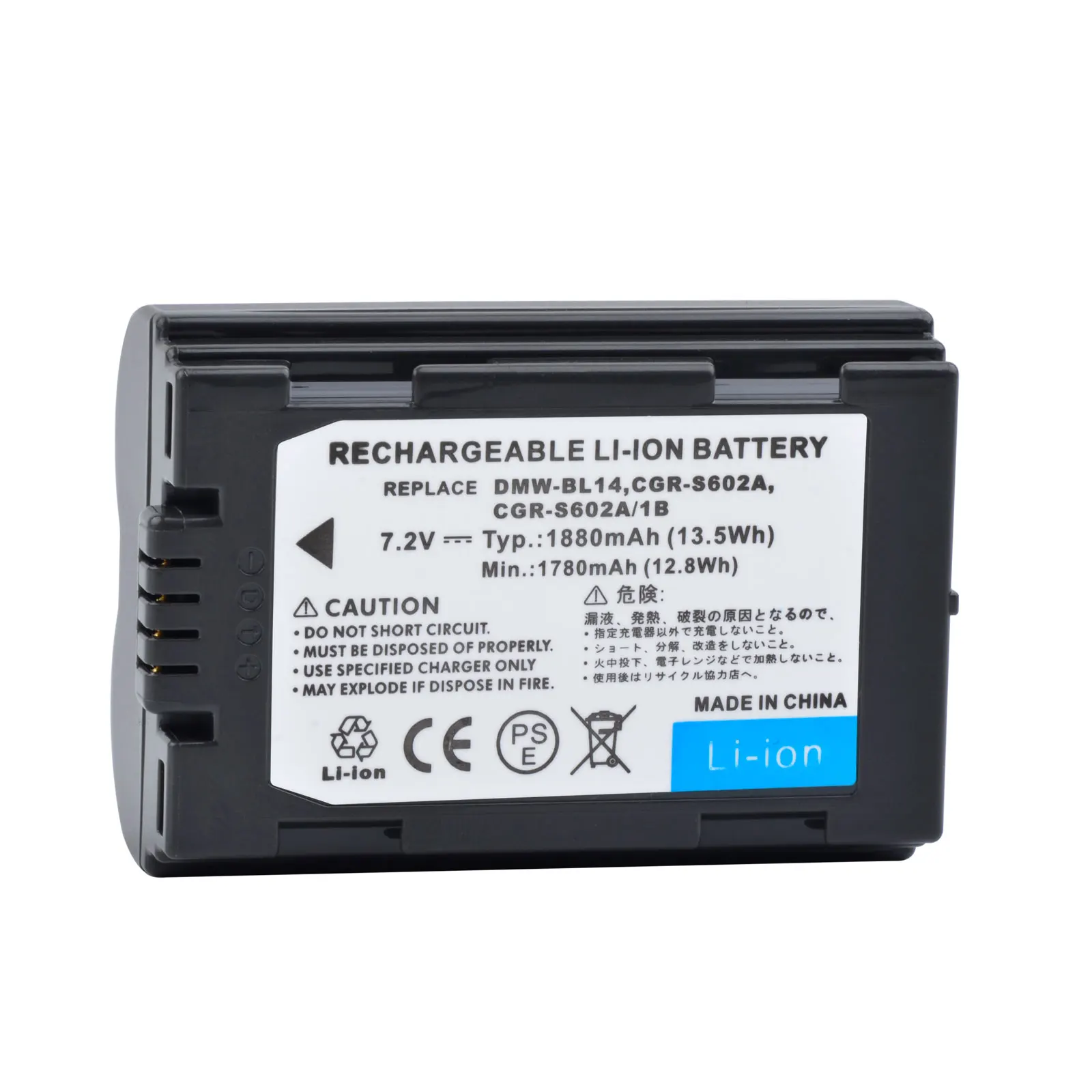 Dmw-Bl14 Cgr-S602A Batteria Per Panasonic Lumix Dmc-Lc40 Dmc-Lc40A-K Dmc-Lc40B Dmc-Lc40D Dmc-Lc40K Dmc-Lc40S Dmc-Lc5