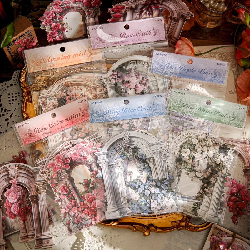 12 Confezioni/Lotto Garden Secret Reath Series Creative Simplicity Material Package Message Paper Memo Pad
