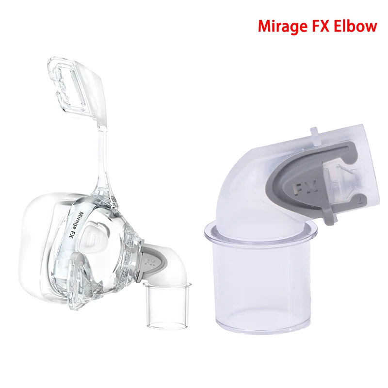 1 Pc Resmed Mirage Fx Sostituzione Gomito Fx Gomito Pvc Per Rismed Mirage Girevole Cpap Tubo Cuscino Connettore Assistenza Sanitaria