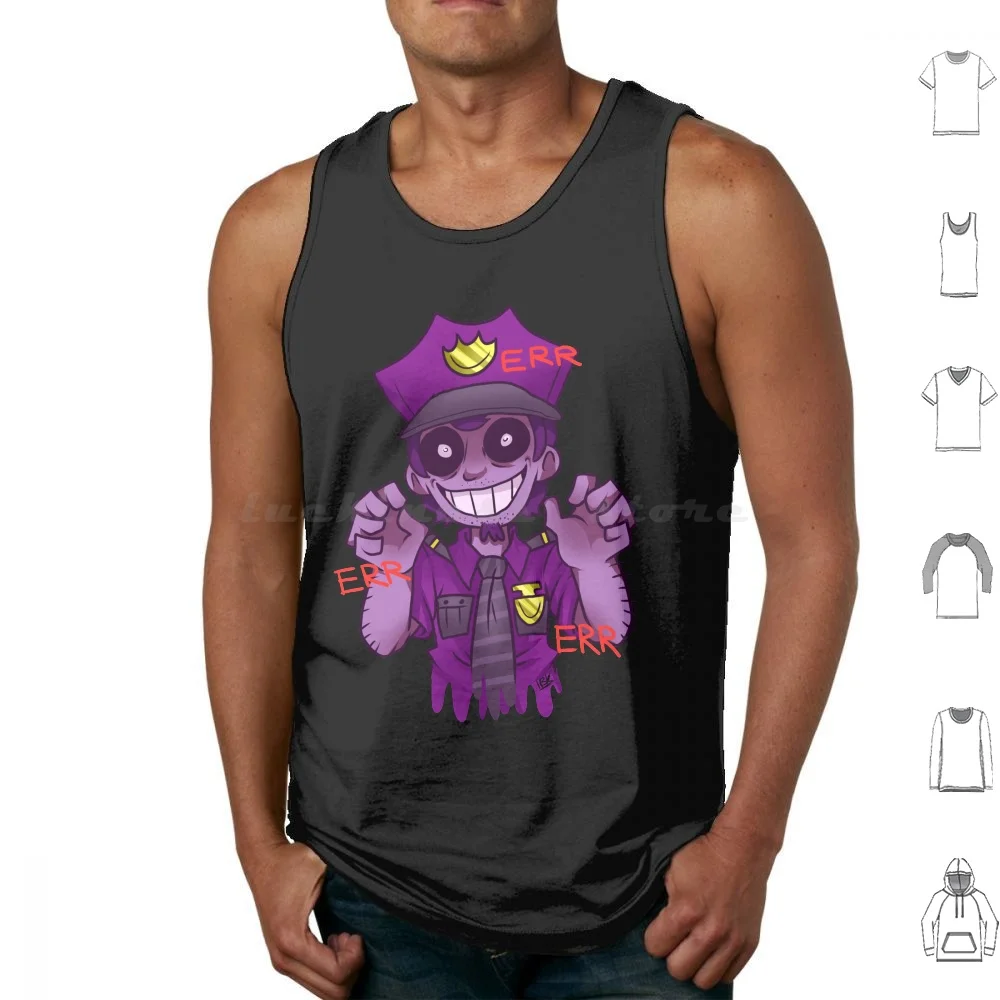The Purple Man Canotte Stampa Cotone Purple Man Purple Guy Vincent Fnaf Fnaf2 Fnaf3 Five Nights At 5Naf Fazbear