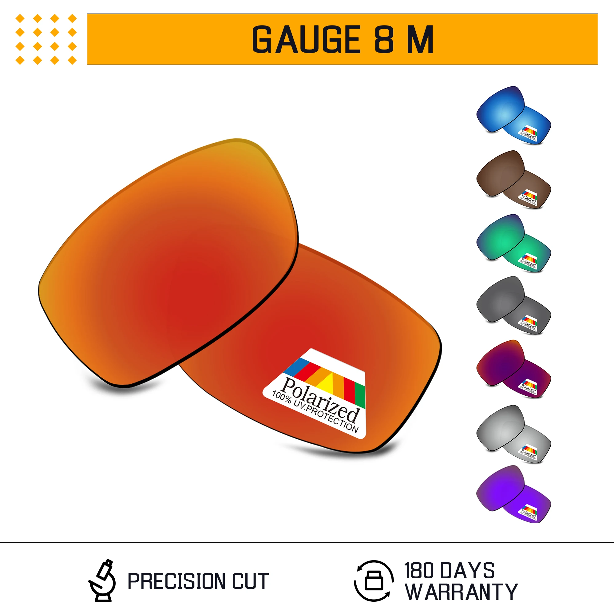 Lenti Di Ricambio Polarizzate Bwake Per-Montatura Per Occhiali Da Sole Oakley Gauge 8 M Oo4124-Opzioni Multiple