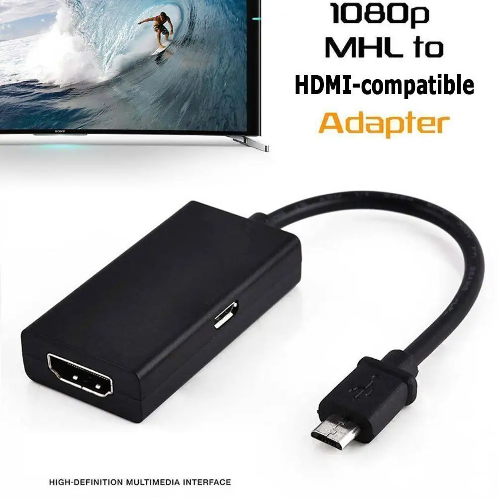Cavo Adattatore Per Display Hd Da Micro Usb 2.0 Mhl A 1080P Con Alimentatore Compatibile Per Convertitore Android Samsung S2 Galaxy Nexus