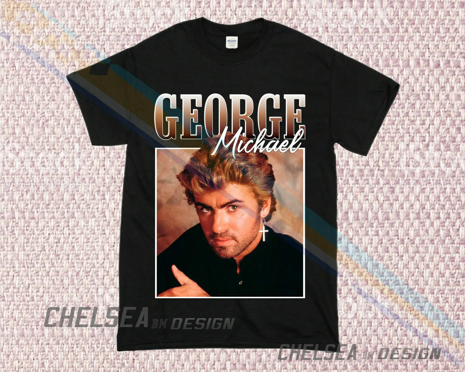 Nuova Maglietta Ispirata George Michael Wham Vintage Merch Hip Hop Rare Maniche Lunghe O Corte