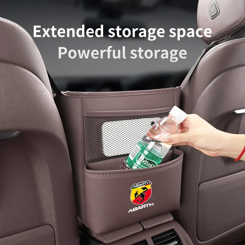 Seggiolino Auto In Pelle Portafoglio Centrale Tasca Portaoggetti Borsa Organizer Per Abarth Fiat 500 Ducato Stilo Palio Uno Astra Bravo Tipo