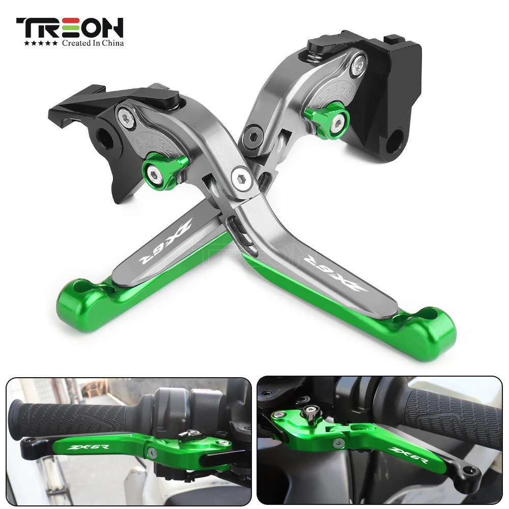 Zx6R Pieghevole Allungabile Frizione Freno Per Kawasaki Zx6R Zx-6R Zx6R/636 2019 2020 Motocicli Cnc Alluminio Leva Regolabile