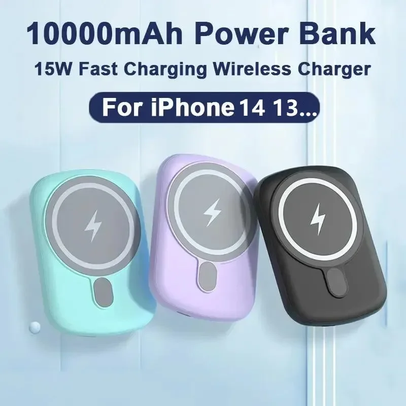 Power Bank Wireless Magnetico Per Samsung Per Iphone 13 14 10000Mah Wireless Mag Safe Battery Pack Apple Power Bank Android