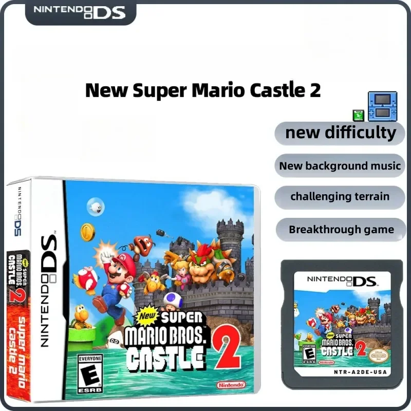 Nds New Super Mario Bros. Death Castle 2 Carte Da Gioco In Scatola Versione Usa Inglese