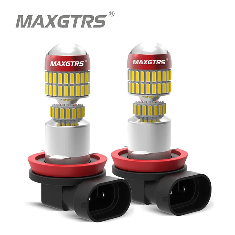 2X H8 H11 9005 9006 Hb3 Hb4 H16 78 Smd 4014 Chips Car Led Fendinebbia Lampadina A Led Luce Di Marcia Diurna Drl Bianco Giallo Blu Ghiaccio