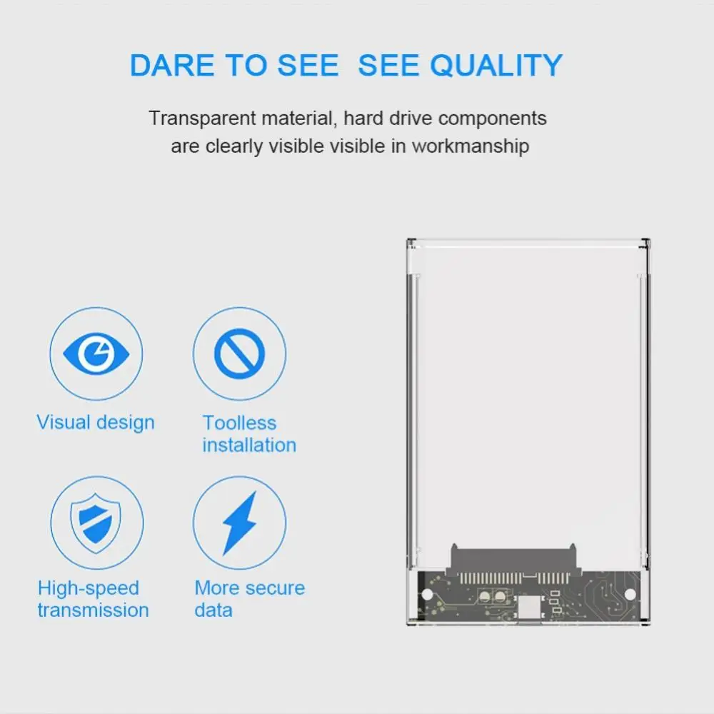 Usb 3.0 Hdd Enclosure 2.5In 5Gbps Ssd Esterno Usb 3.0/2.0 2.5 Pollici Sata Hard Disk Drive Case