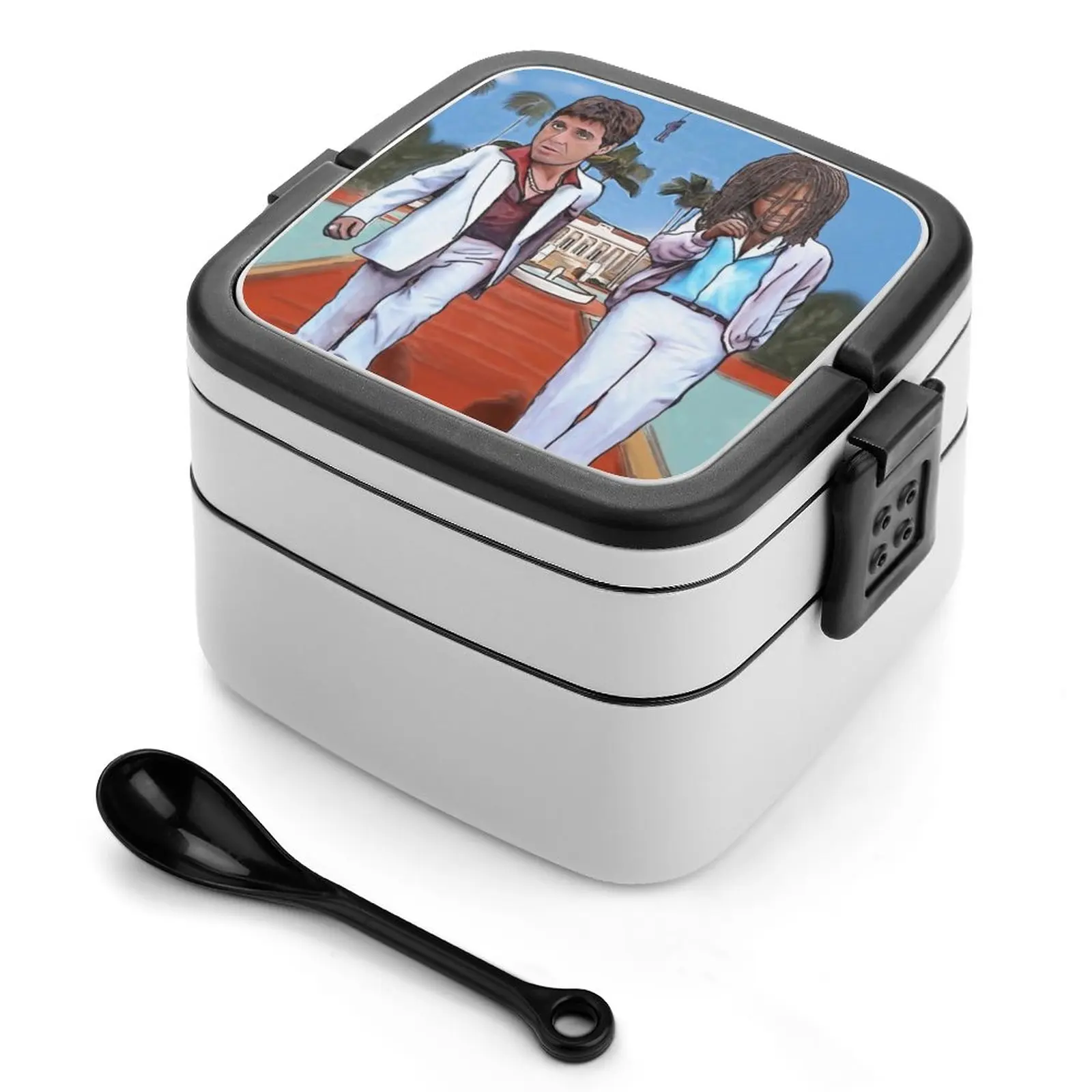 Otto Bento Box Lunch Box Contenitore Termico Per Alimenti Scatola Sana A 2 Strati Otto Keef Sosa Glo Gang Bang Chief Waka Rap 300
