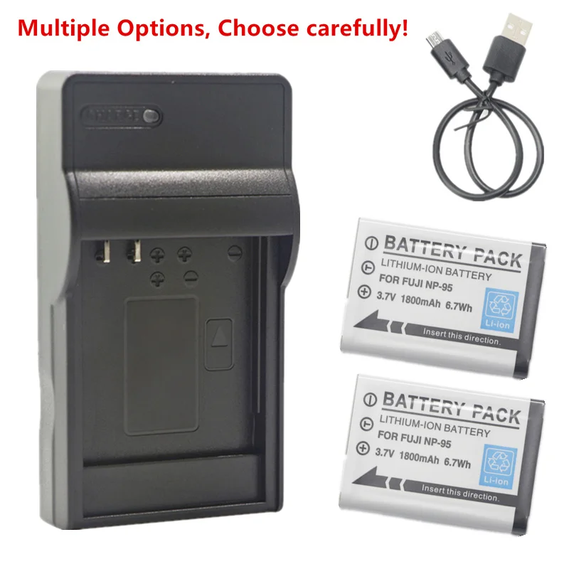 Np-95 Batteria O Caricabatterie Per Fujifilm Finepix F30 F31Fd Real 3D W1 X100 X100S X100Le X100T X30 X70 X-S1