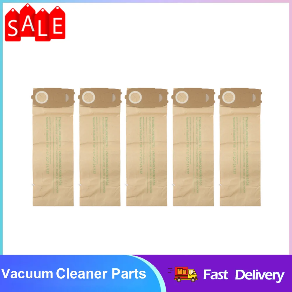 Sacchetti Per La Polvere Di Ricambio Da 5 Pezzi Per-Kobold Vk 118 119 120 121 122 Accessori Per Aspirapolvere Alta Micro Filtrazione
