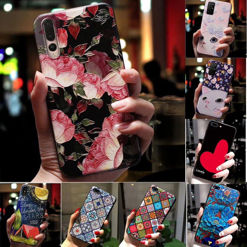 Per Oppo Find X6 5G Custodia 3D Flower Emboss Custodia Posteriore In Silicone Morbido Per Oppo Find X6 X 6 Funda Findx6 Chequer Coque