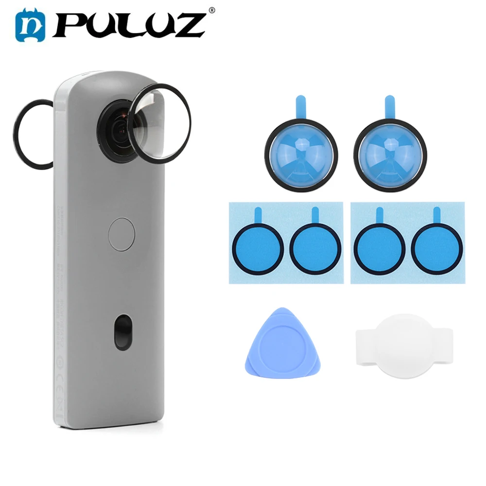 Puluz Protezione Dell'Obiettivo Per Ricoh Theta Sc2/S/V Cappuccio Dell'Obiettivo Copertura Di Protezione Anticollisione Per Accessorio Ricoh Theta Sc2