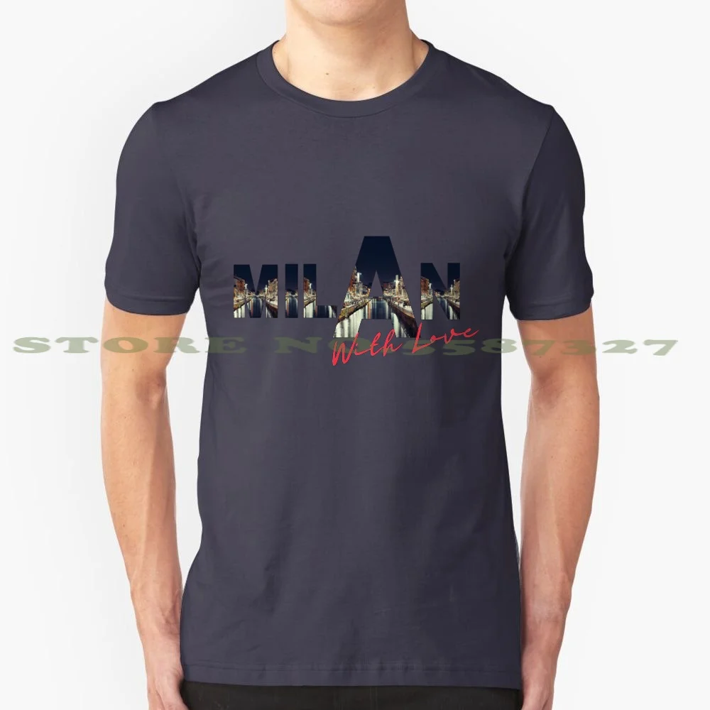 Milano With Love Cool Design Trendy T-Shirt Tee Milano Italia Europa Italia Roma Italian Soccer Travel City Football Logo Milano