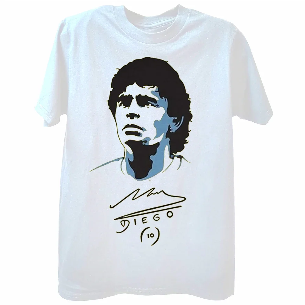2023 New Diego Armando Maradona T Shirt Argentina Football Fashion Casual Uomo Donna Sport Tshirt Boy Abbigliamento Top