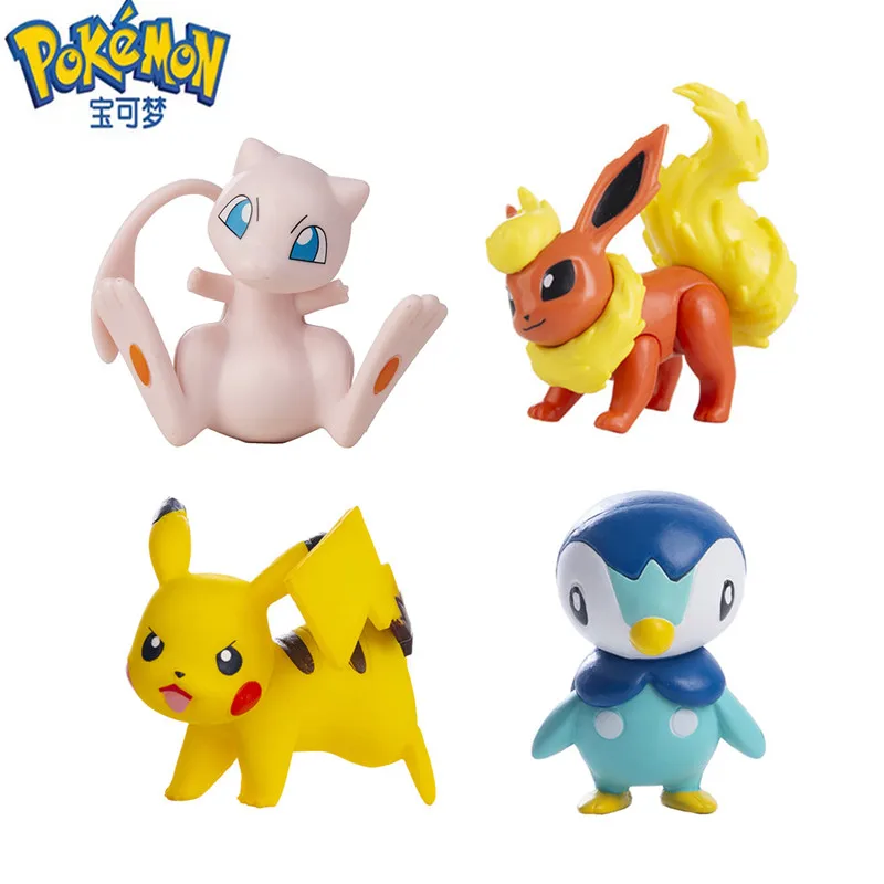 Pokemon 3.5-13Cm Cartoni Animati Film Anime Figure Pikachu Eevee Charmander Collezione Cosplay Pet Action Model Toy Gift Bulk Buy Lot