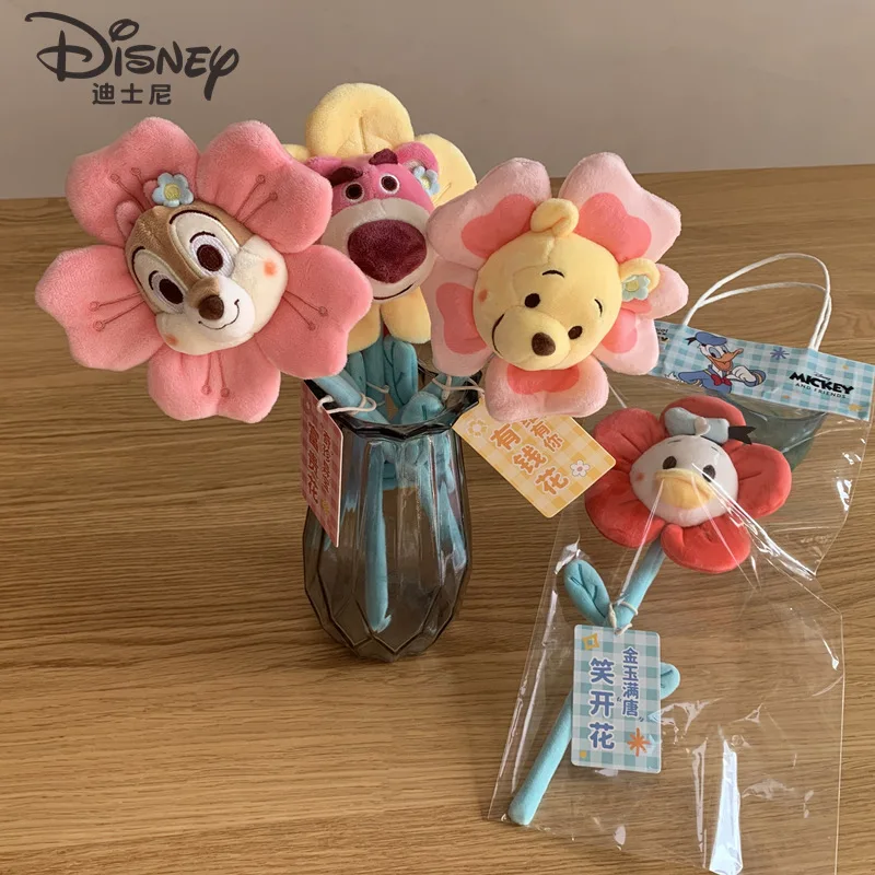 30Cm Disney Autentico Lotso Doll Winnie Bear Peluche Bouquet Disney Flower Donald Duck Strange Doll Regalo Di San Valentino