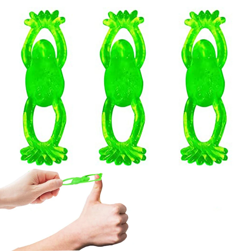 Freeship Cheap 48 Xelastic Sticky Flying Frog Finger Slingshot Bomboniere Bomboniere Pinata Toy Bag Riempitivi Giocattolo Appiccicoso Regali Per Bambi