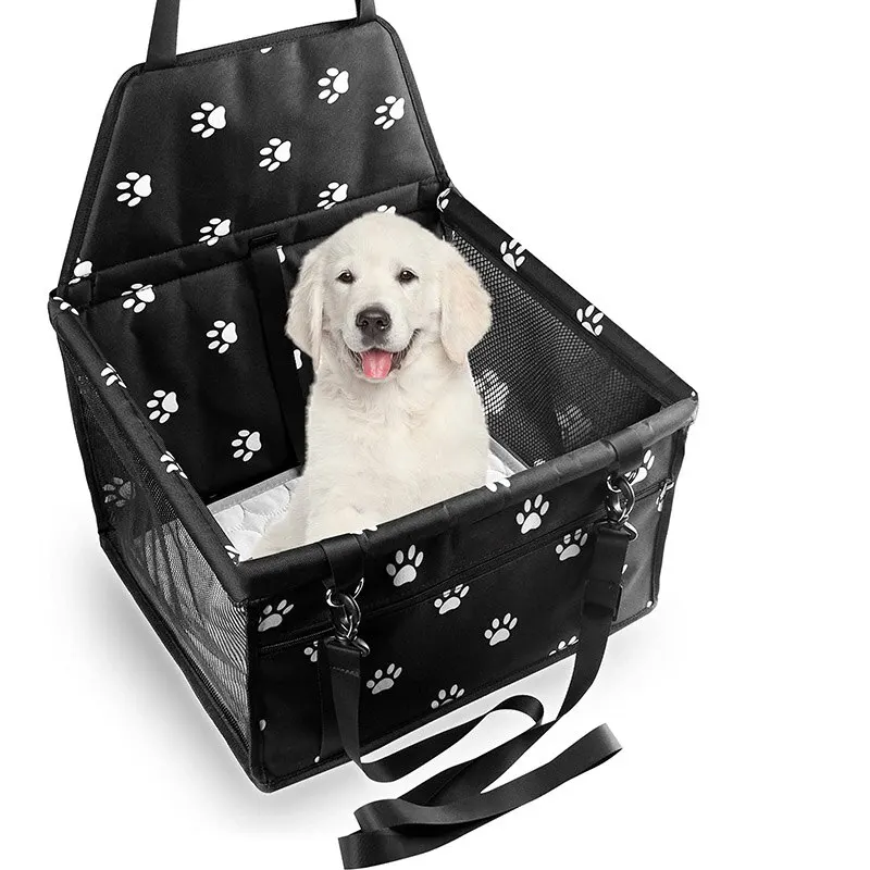 Di Alta Qualità Pet Dog Car Booster Seat Pet Mesh Puppy Cintura Di Sicurezza Stabile Pieghevole Da Viaggio Pet Dog Car Seat Booster Basket