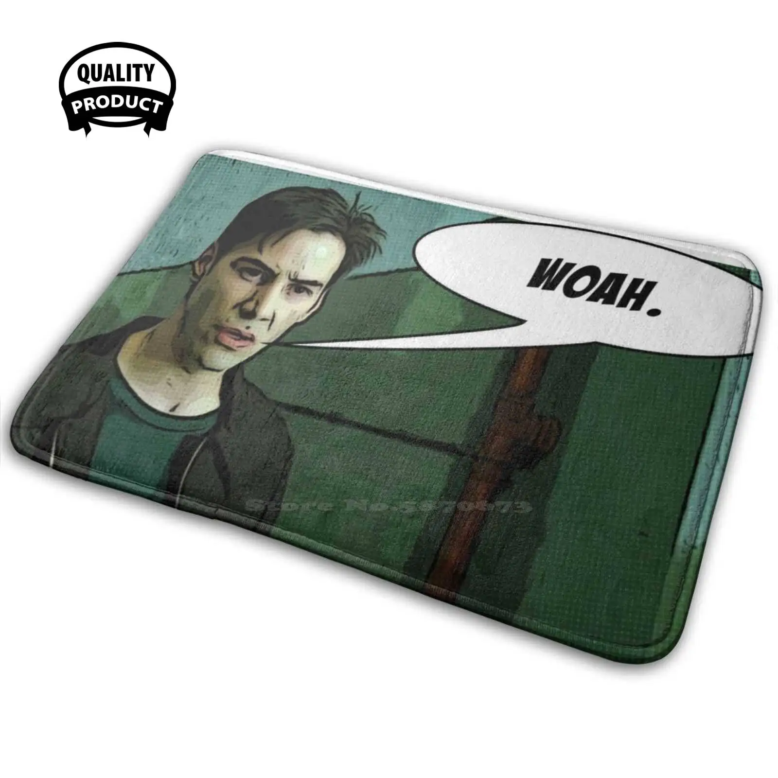 Woah' Mat Stile Rix - Comic Comodo Tappetino Tappeto Tappeto Cuscino The Mat Rix Mat Rix Neo Keanu Reeves Woah Meme Film Comic