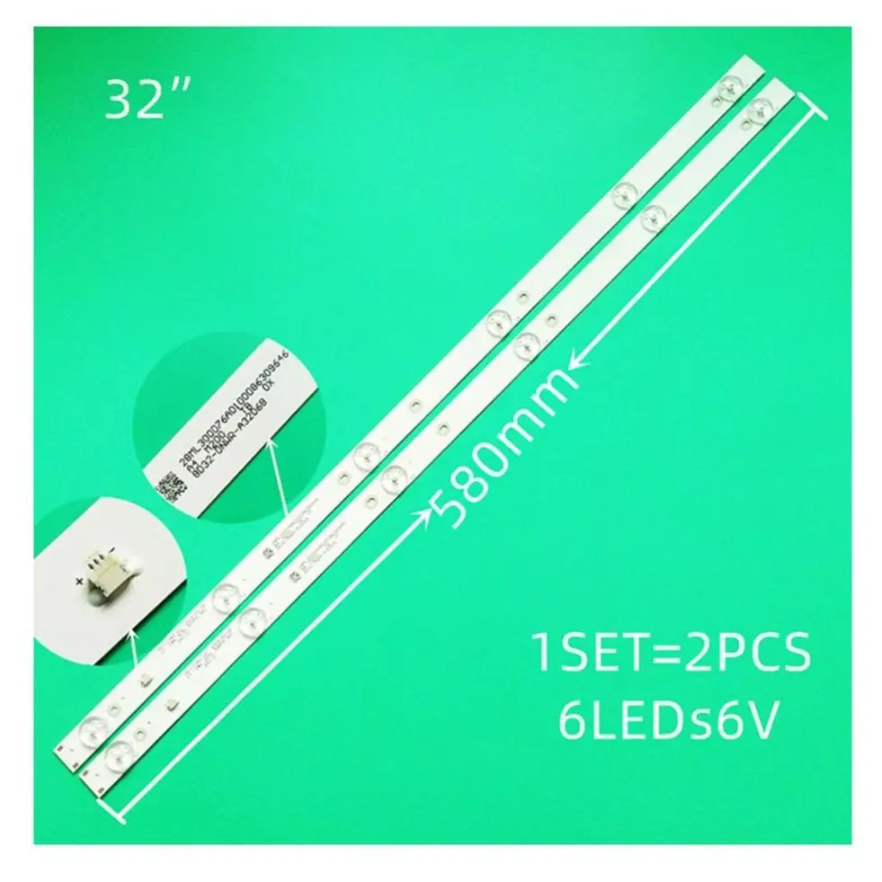 Striscia Led Tv Per Pannello Tv Led Hamber 32 Hrp5518 32 "Ms-L1343 V2 Cy 2*6 _ 3030 _ 300 Ma Line Jl.D32061330-081As-M