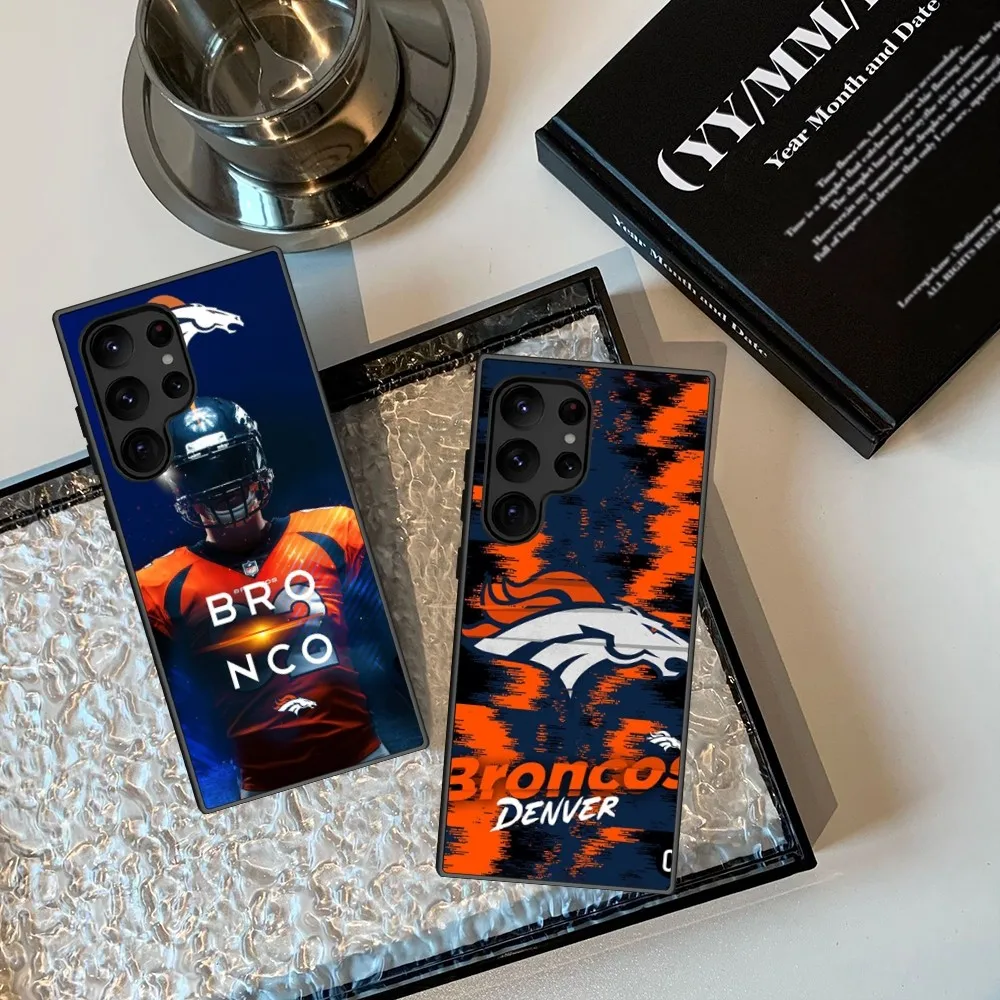 Broncos-Denver  Phone Case For Samsung Galaxy S23 S22 S21 S20 Plus Ultra M54 Note20 Soft Black Phone Cover