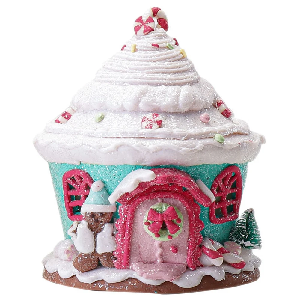 Led Christmas Gingerbread House House Gingerbread Decor Tabletop Christmas Holiday Decorativo, A