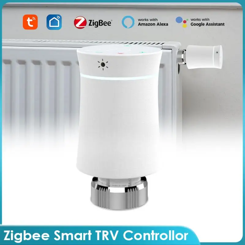 Tuya Zigbee Termostatico Intelligente Attuatore Del Radiatore Controllo App Valvola Del Radiatore Regolatore Di Temperatura Amazon Alexa Control
