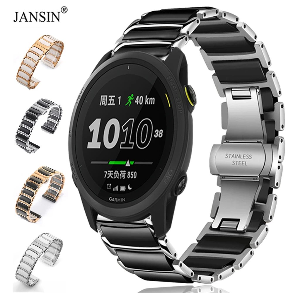 Cinturino In Ceramica Cinturino Per Garmin Forerunner 745 Cinturino In Acciaio Inossidabile Per Garmin Forerunner 745 Accessori Per Bracciali